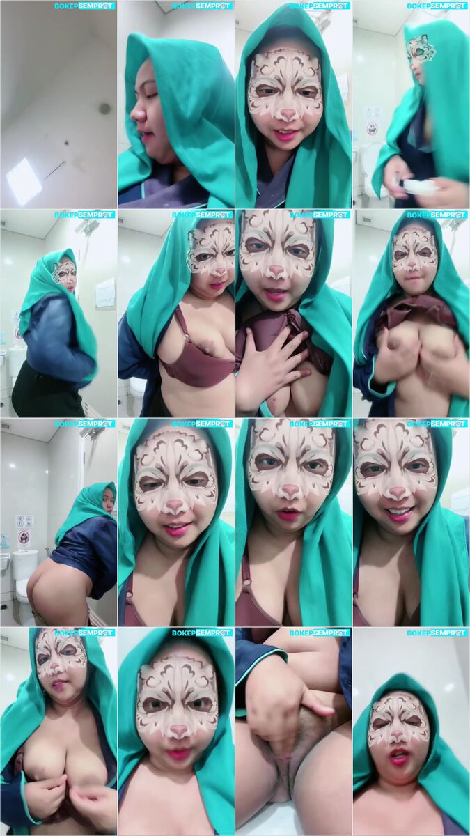 Cewek Hijab Binal Live Saat Kerja Pamer Body